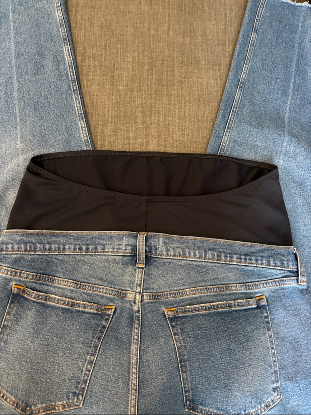 Abercrombie and Fitch The 90s Straight Maternity Jeans Blue Size 34/18 Long - Picture 11 of 14
